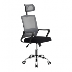 Krzesło biurowe, jasnoszary/czarny, DIKAN