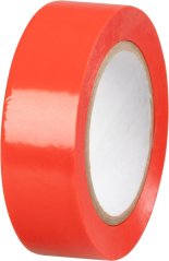 Strend Pro szalag, 19 mm, L-10 m, max. 80°C, 600V, piros, szigetelő, ragasztó, PVC, 10 db-os csomagban