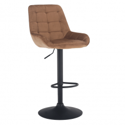 Barska stolica, smeđa Velvet tkanina, CHIRO NEW