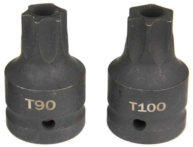 Satz Schlagköpfe TORX + SPLINE 3/4&quot; T70, T80, T90, T100, M16, M18, 6-teilig, MAR-POL