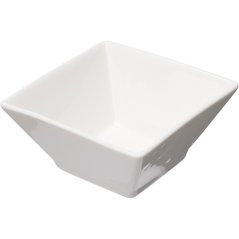 Porcelán tálkák harapnivalókhoz, 6 darabos szett, négyzet alakú, lekerekített sarkú