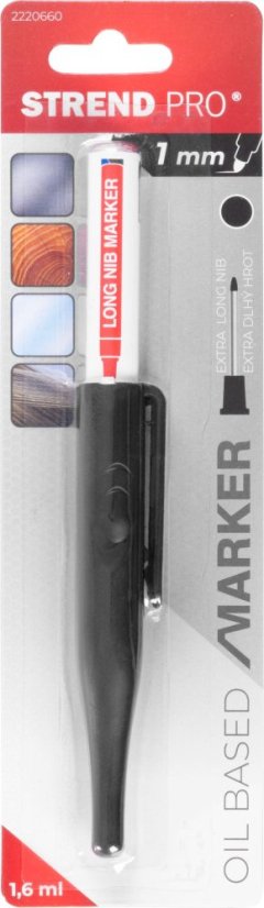 Marker Strend Pro, tief, schwarz, extra lange Spitze