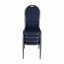 Stuhl, stapelbar, Gestell Stoff blau/grau, JEFF 2 NEU – AUSVERKAUF