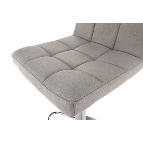 Barski stolac, sivo-smeđa taupe tkanina/krom, KANDY NEW
