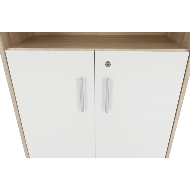 Regal mit Schrank, Sonoma-Eiche/weiß, JOHAN 2 NEW 10