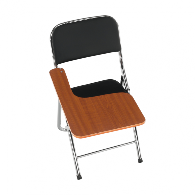 Stuhl mit Schreibtafel, schwarz/natur, TEKER