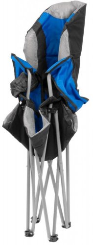 Scaun Strend Pro, pliabil, albastru, camping, 80x50x105 cm