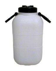 Fass 15l UH-Gewinde. Deckel weit. Hals. 11,5 cm mit Griffen HU weiß