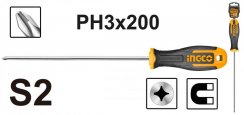 Wkrętak krzyżakowy 8x200mm PH3 S2 INGCO Industrial