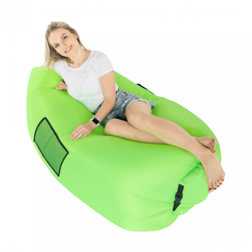 Geantă scaun gonflabilă / geanta leneşă, verde, LEBAG