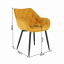 Dizajnerski fotelj, tkanina rumen Velvet, FEDRIS