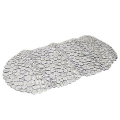 Kupaonska prostirka 69x35 cm ovalna prozirna. KLC