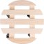 Strend Pro Sockel, 30x7 cm, unter dem Blumentopf, auf Rollen, verschiebbar, Ständer, max. 50 kg, Holz, rund