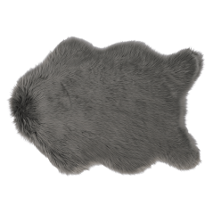 Umjetno krzno, sivo, 60x90, EBONY TIP 5