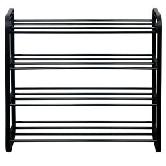 Schuhschrank, 4-fach, schwarz, FERRUM (akce)