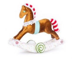Decor de Crăciun MagicHome, Calul balansoar din turtă dulce Candy Line, 30x12x26 cm