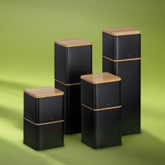 Recipient metalic pentru depozitarea alimentelor Kiril, negru, 11,5 x 11,5 x 19,0 cm, 1,6 l