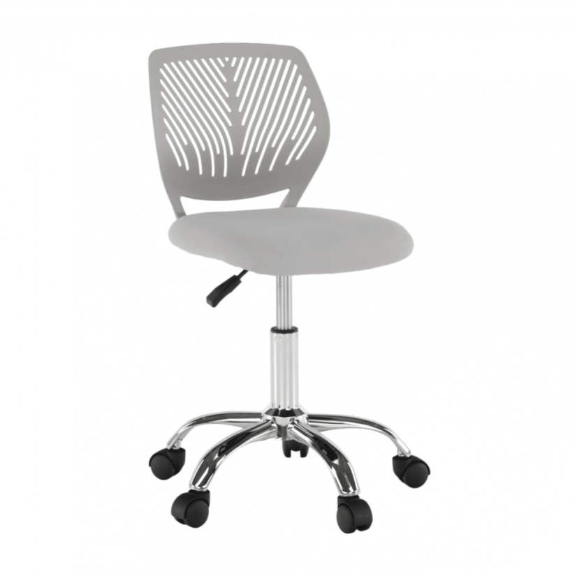 Vrtljivi stol, siva/krom, SELVA