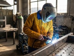 Strend Pro Industrial kabát, hegesztéshez, bőr, XXL
