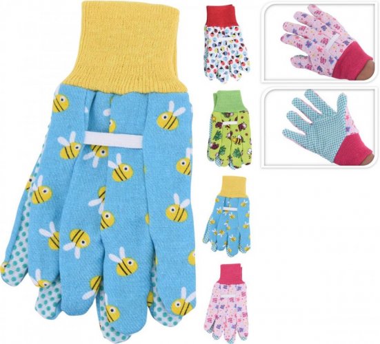 Mănuși de grădină pentru copii 18 cm colorate KLC