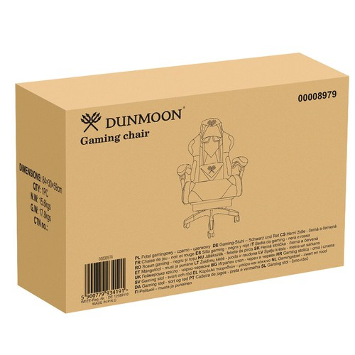 Játékszék - fekete-piros Dunmoon
