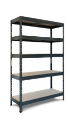 Metalna polica 180x120x50 cm s iveralom bez vijaka sivi KLC