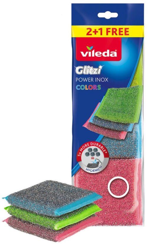 Walzdraht Vileda Power Inox Colors 2+1 Stk