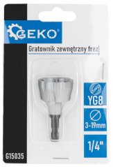 Vágógép 3-19 mm átmérőjű csavarok és csövek élének vágásához, 6 élű szárral, GEKO