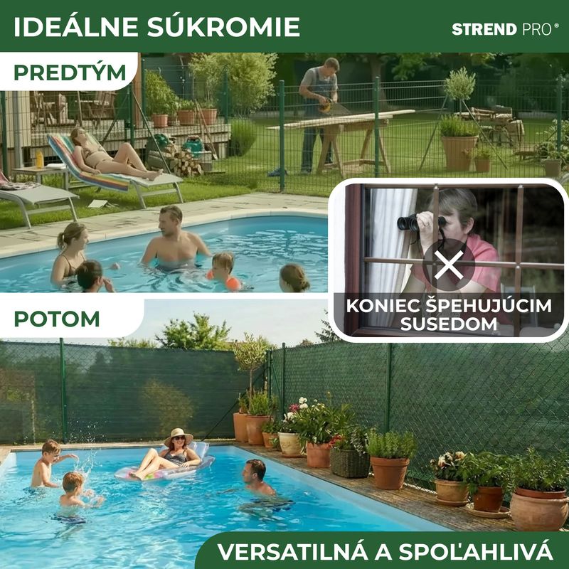 Abschirmstoff PRIVAT.NET 1,0x50 m, HDPE, UV, 230 g/m2, 95 % grün (akce)