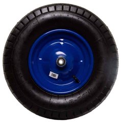 Roată gonflabilă cu rulmenți, orificiu de 10 mm, diametru de 400 mm, lățime de 90 mm, albastră