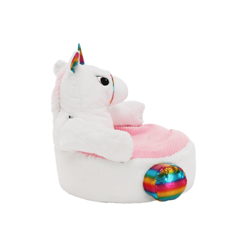 Einhorn-Sitzsack, weiß/rosa/Farbmix, BUFEL