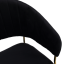 Designer-Esszimmerstuhl, schwarzer Samtstoff/Gold-Chrom-Gold, DASMIN TYP 1