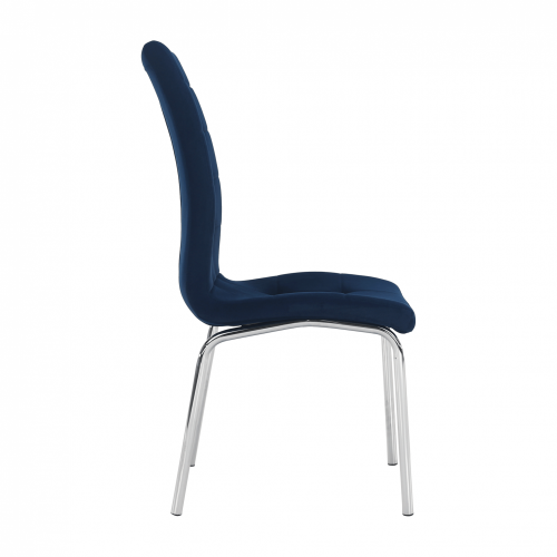 Jedálenská stolička, modrá Velvet látka/chróm, GERDA NEW