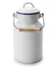 Urcior de lapte 2l cu capac, emailat