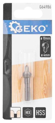 HSS-Senker für Holz, Bohrerdurchmesser 4 mm, Senkerdurchmesser 10 mm, 6HRAN-Aufsatz, GEKO
