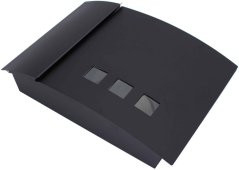 Briefkasten mit Fenster, 31x10x45cm, schwarz halbrund, XL-TOOLS