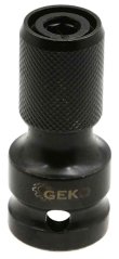 Adapter udarowy do klucza pneumatycznego, zaciskowy 1/2"; na 1/4"; HEX, GEKO