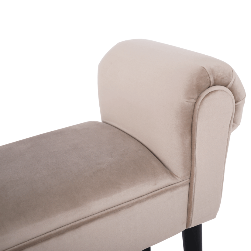 Bank, Samtstoff, beige/schwarz, BURDA