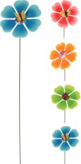Ozdoba zapichovací květ 67 cm mix