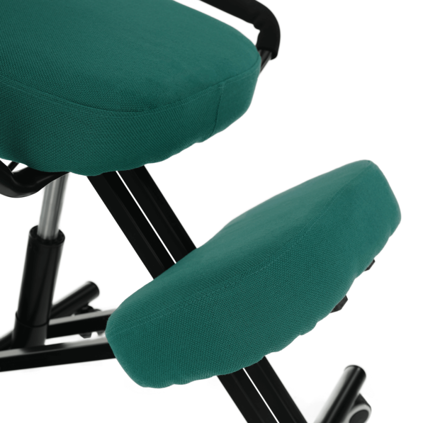 Ergonomska stolica za klečanje, zeleno/crna, RUFUS