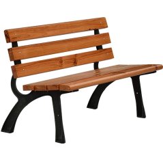 Lavica záhradná KAROLÍNA kov+drevo GARDENKUS