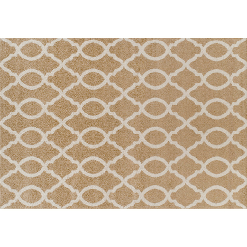 Teppich, beige/elfenbeinfarbenes Muster, 57x90 cm, NALA