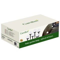 Lampa ogrodowa solarna - kula, zestaw 6 szt. 23562