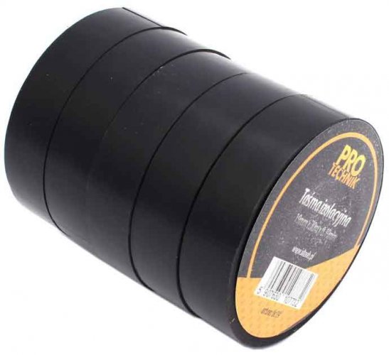 Izolační páska PVC 19 mm x 20 mx 0,19 mm, černá, PRO-TECHNIK