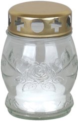Kahanec Grave, číre sklo, 6-8 h, 25 g, výška 10 cm, na hrob