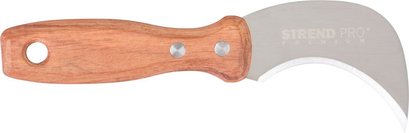 Messer Strend Pro Premium, für Linoleum und Teppiche, Edelstahl, Holzgriff, 75 mm