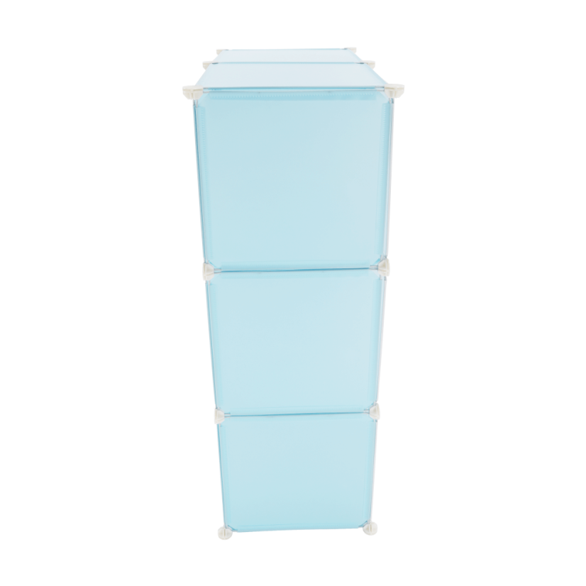 Modularer Kinderschrank, blau/Kindermuster, EDRIN