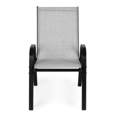 Set de 2 scaune de grădină gri deschis