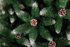 MagicHome Weihnachtsbaum Albero, Tanne, schneebedeckte Enden, mit Tannenzapfen, 200 cm