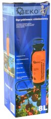 Manueller Drucksprüher 8 Liter, orange, GEKO